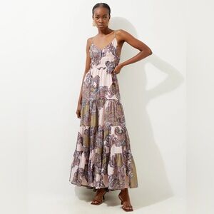 Printed Paisley Maxi Dress